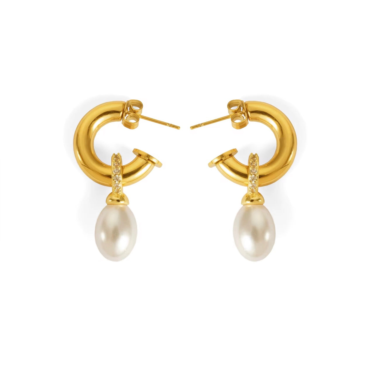 Betty Freshwater Pearl Hoops