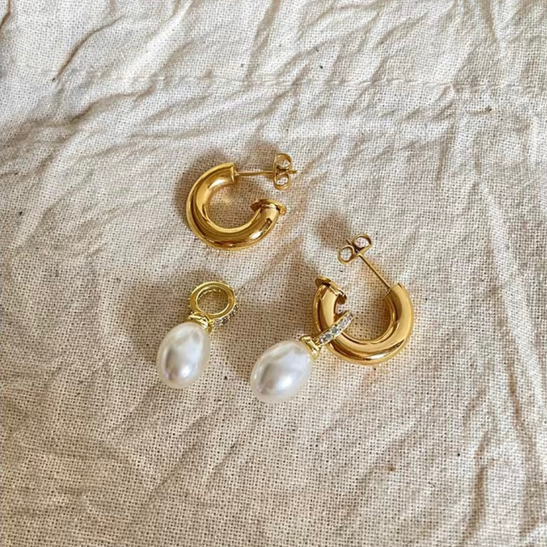 Betty Freshwater Pearl Hoops