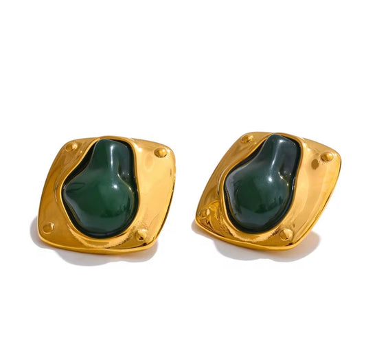 Lili Earrings - Green