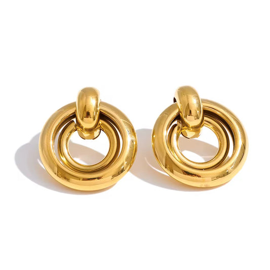 Iconic Halo Earrings - 18K Gold