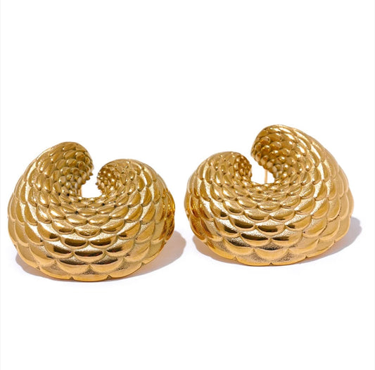 Kami  Pangolin Earrings - 18K Gold Plated