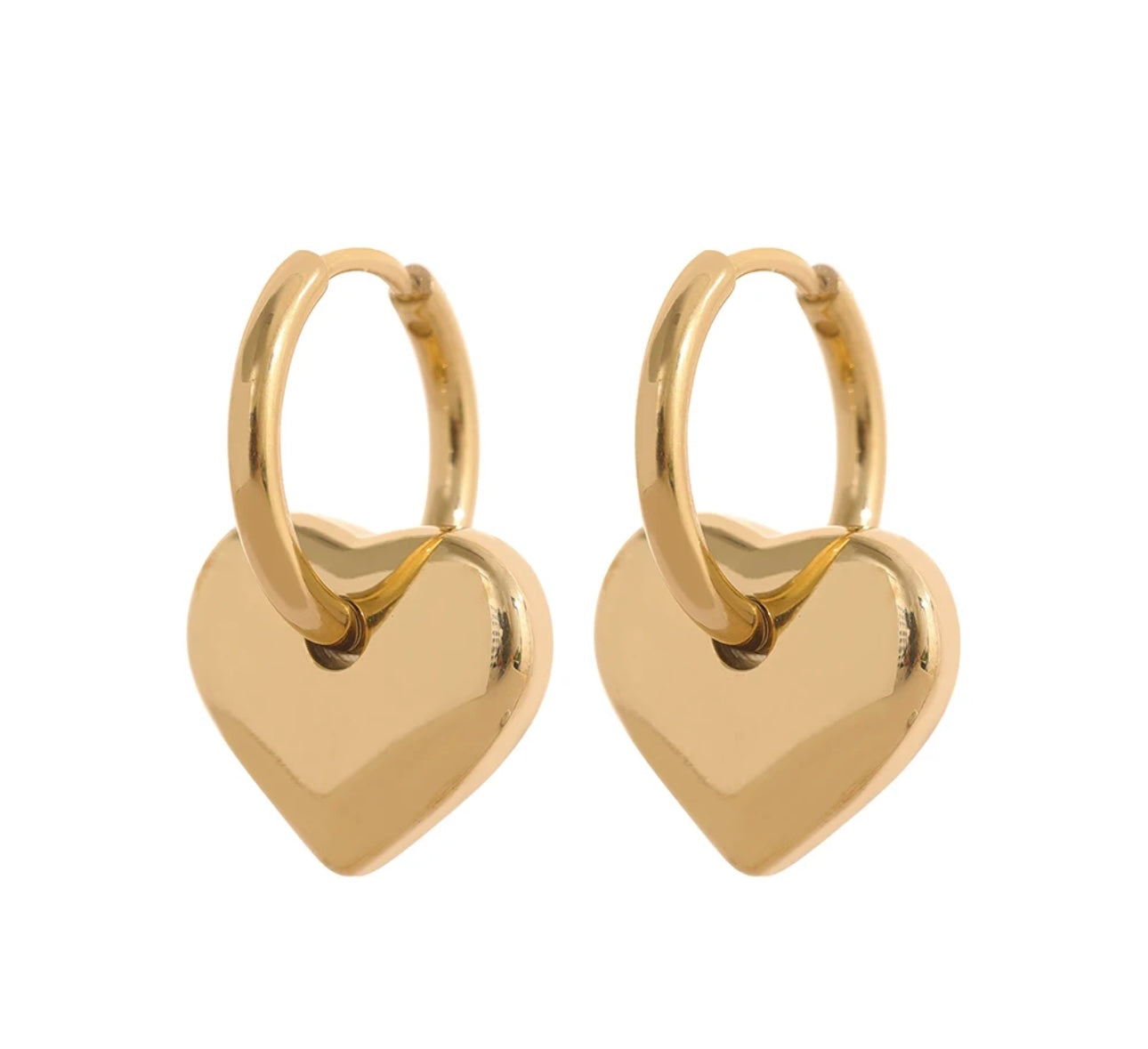 Full Heart Hoop Earrings.