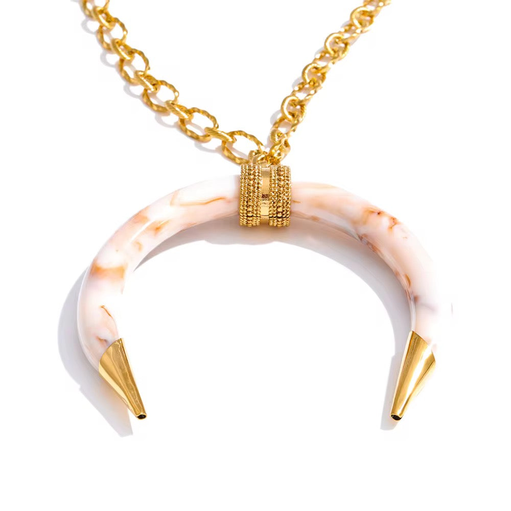 Crown Tusk Necklace