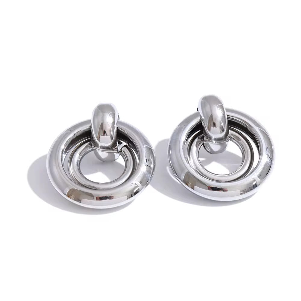 Iconic Halo Earrings - Silver